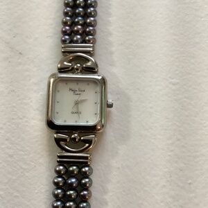 Vintage Main Line Gray Pearl and Silver Watch